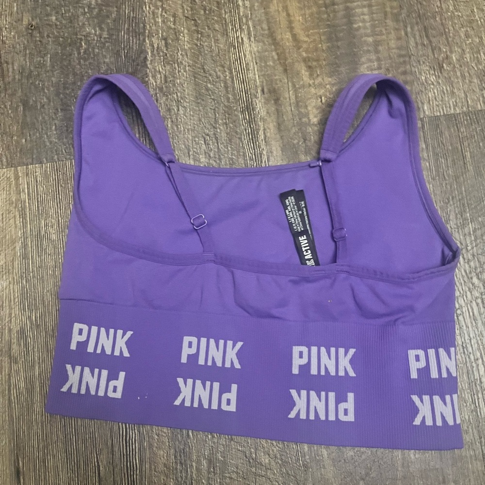 PINK Victoria's Secret Lavender Sports Bra - Picture 2 of 2